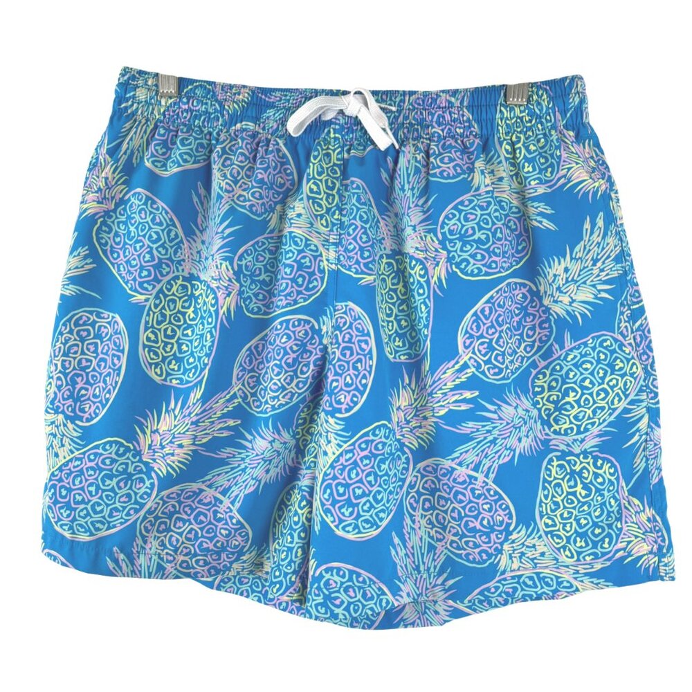Chubbies The Bay‎ Breezes Swim Trunks Shorts Mens XL Pineapple Blue SS-1859